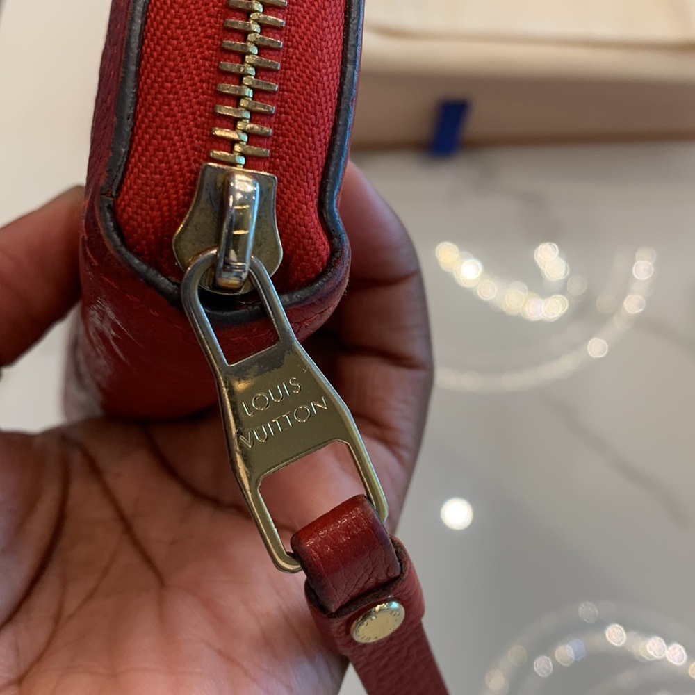 Louis Vuitton Red Empreinte Leather Zip Wallet - Picture 4 of 16
